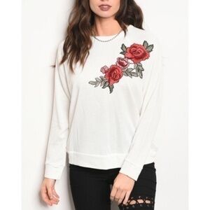 Ivory Flower Patch Top